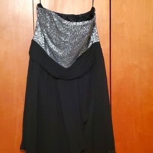 Express Mini length Sequin Top Strapless Dress